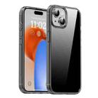 For iPhone 15 Plus iPAKY Hanguang Series Transparent TPU+PC Phone Case(Transparent Black) - 1