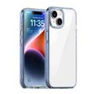 For iPhone 15 Plus iPAKY Aurora Series Shockproof PC + TPU Protective Phone Case(Transparent Blue) - 1