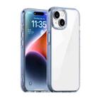 For iPhone 15 iPAKY Aurora Series Shockproof PC + TPU Protective Phone Case(Transparent Blue) - 1