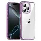 For iPhone 16 Pro iPAKY Aurora Series Shockproof PC + TPU Protective Phone Case(Transparent Purple) - 1