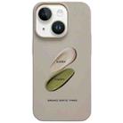 For iPhone 14 Plus Painted Pattern Skin-friendly PC Phone Case(Beige Pigment) - 1