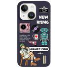 For iPhone 14 Painted Pattern Skin-friendly PC Phone Case(Enjoy Time) - 1