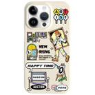 For iPhone 14 Pro Max Painted Pattern Skin-friendly PC Phone Case(Happy Time) - 1