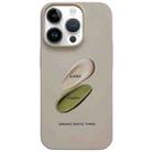 For iPhone 14 Pro Max Painted Pattern Skin-friendly PC Phone Case(Beige Pigment) - 1