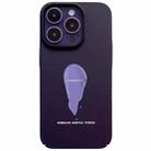 For iPhone 14 Pro Max Painted Pattern Skin-friendly PC Phone Case(Purple Pigment) - 1