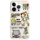 For iPhone 13 Pro Max Painted Pattern Skin-friendly PC Phone Case(Happy Time) - 1