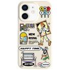 For iPhone 12 Painted Pattern Skin-friendly PC Phone Case(Happy Time) - 1