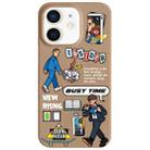 For iPhone 12 Painted Pattern Skin-friendly PC Phone Case(Busy Time) - 1