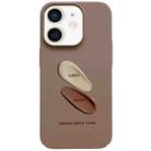 For iPhone 12 Painted Pattern Skin-friendly PC Phone Case(Coffee Pigment) - 1