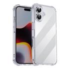 For iPhone 16 iPAKY Crystal Clear Series Shockproof PC + TPU Protective Phone Case(Transparent) - 1