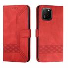 For Huawei Maimag A20 Cubic Skin Feel Flip Leather Phone Case(Red) - 1