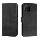 For Huawei Maimag A20 Cubic Skin Feel Flip Leather Phone Case(Black) - 1