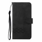 For Huawei Pura 70 Cubic Skin Feel Flip Leather Phone Case(Black) - 3