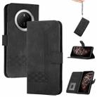 For Huawei Mate 70 Cubic Skin Feel Flip Leather Phone Case(Black) - 1