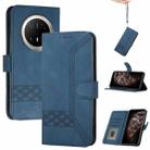 For Huawei Mate 70 Pro / Mate 70 Pro+ Cubic Skin Feel Flip Leather Phone Case(Blue) - 1