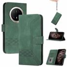 For Huawei Mate 70 Pro / Mate 70 Pro+ Cubic Skin Feel Flip Leather Phone Case(Green) - 1