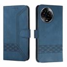 For Realme 11 Cubic Skin Feel Flip Leather Phone Case(Blue) - 1