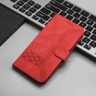 For Realme  12 Lite / C67 4G Global Cubic Skin Feel Flip Leather Phone Case(Red) - 2