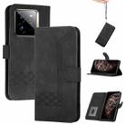 For Realme GT7 Pro Cubic Skin Feel Flip Leather Phone Case(Black) - 1