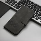 For Realme 10 Pro Cubic Skin Feel Flip Leather Phone Case(Black) - 2