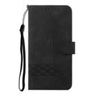 For Realme 10 Pro Cubic Skin Feel Flip Leather Phone Case(Black) - 3