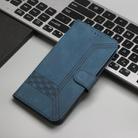 For Realme 10 Pro+ Cubic Skin Feel Flip Leather Phone Case(Blue) - 2