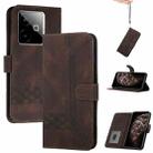 For Realme GT 7 India Cubic Skin Feel Flip Leather Phone Case(Brown) - 1