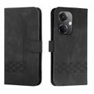 For OPPO K11 Cubic Skin Feel Flip Leather Phone Case(Black) - 1