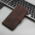 For OPPO Reno12 Global Cubic Skin Feel Flip Leather Phone Case(Brown) - 2