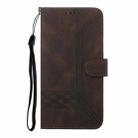 For OPPO Reno12 Global Cubic Skin Feel Flip Leather Phone Case(Brown) - 3