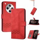 For OPPO Find X8 Cubic Skin Feel Flip Leather Phone Case(Red) - 1