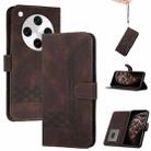 For OPPO Find X8 Pro Cubic Skin Feel Flip Leather Phone Case(Brown) - 1