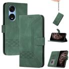 For OPPO A1 Pro / Reno8 T 5G Global Cubic Skin Feel Flip Leather Phone Case(Green) - 1