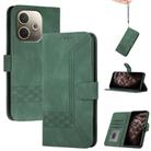 For OPPO A5 Pro 5G Cubic Skin Feel Flip Leather Phone Case(Green) - 1