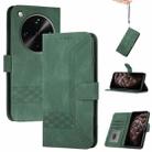 For OPPO Find X8 Ultra Cubic Skin Feel Flip Leather Phone Case(Green) - 1