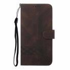 For Honor X7b Cubic Skin Feel Flip Leather Phone Case(Brown) - 3