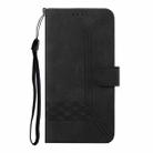 For Honor 200 Cubic Skin Feel Flip Leather Phone Case(Black) - 3