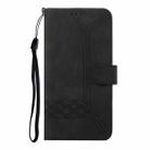 For Honor X5b / X5b Plus Global Cubic Skin Feel Flip Leather Phone Case(Black) - 3