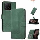 For Honor X5b / X5b Plus Global Cubic Skin Feel Flip Leather Phone Case(Green) - 1