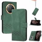 For Honor X9c Global Cubic Skin Feel Flip Leather Phone Case(Green) - 1