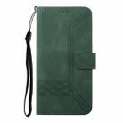 For Honor X9c Global Cubic Skin Feel Flip Leather Phone Case(Green) - 3