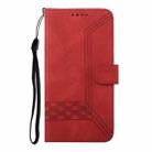 For Honor 300 Cubic Skin Feel Flip Leather Phone Case(Red) - 3