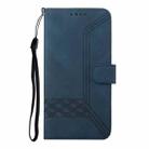 For Honor Magic7 Cubic Skin Feel Flip Leather Phone Case(Blue) - 3