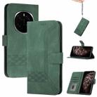 For Honor Magic7 Cubic Skin Feel Flip Leather Phone Case(Green) - 1