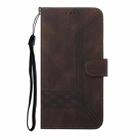 For Honor Magic7 Pro Cubic Skin Feel Flip Leather Phone Case(Brown) - 3