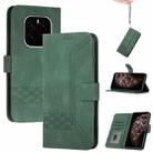 For Honor GT Pro Cubic Skin Feel Flip Leather Phone Case(Green) - 1