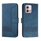 For Motorola Moto G Stylus 5G 2023 Cubic Skin Feel Flip Leather Phone Case(Blue) - 1