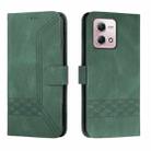 For Motorola Moto G Stylus 5G 2023 Cubic Skin Feel Flip Leather Phone Case(Green) - 1