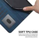 For Motorola Moto G14 Cubic Skin Feel Flip Leather Phone Case(Blue) - 8