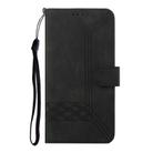 For Motorola Moto G35 Cubic Skin Feel Flip Leather Phone Case(Black) - 3